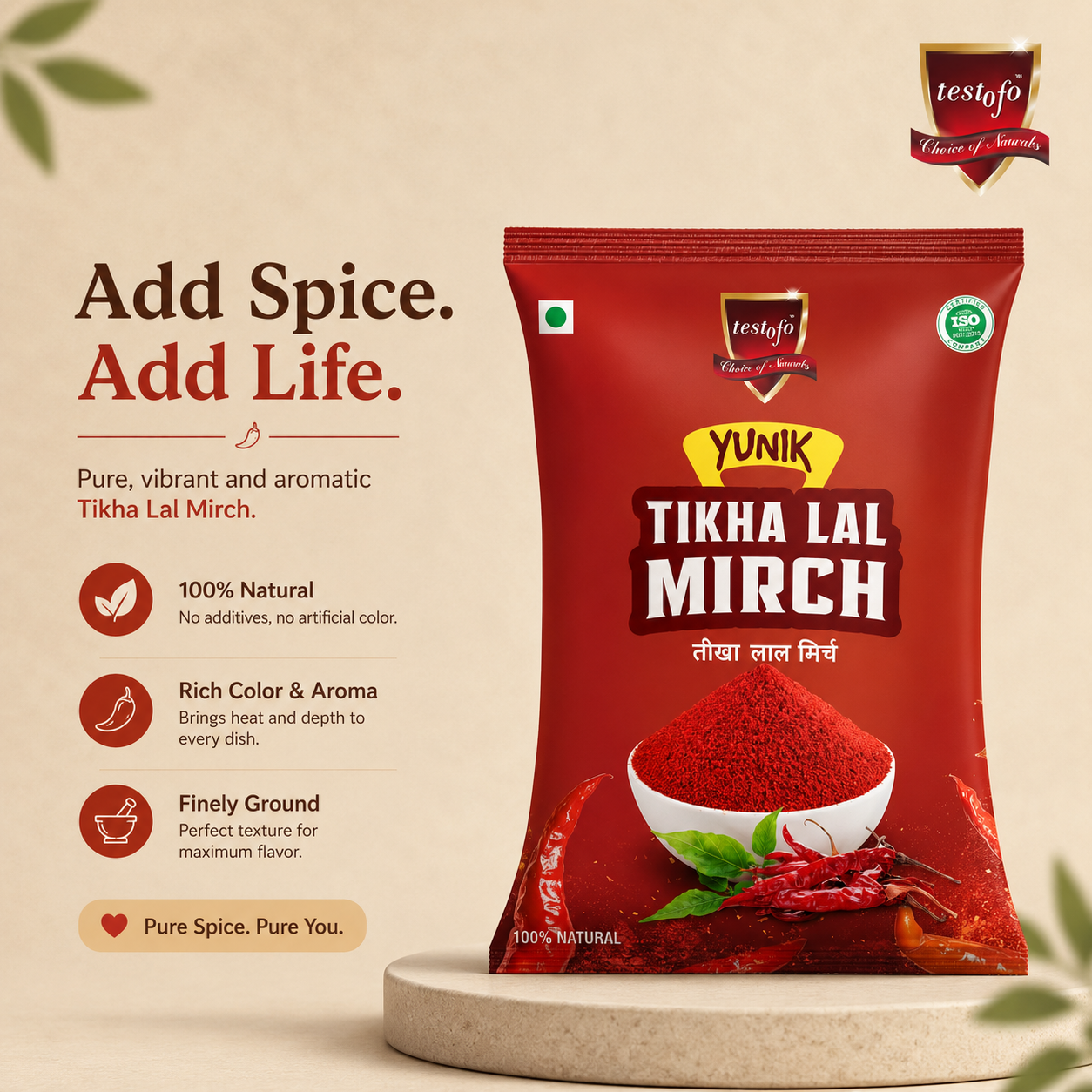YUNIK Tikha Lal Mirch Powder – 100g