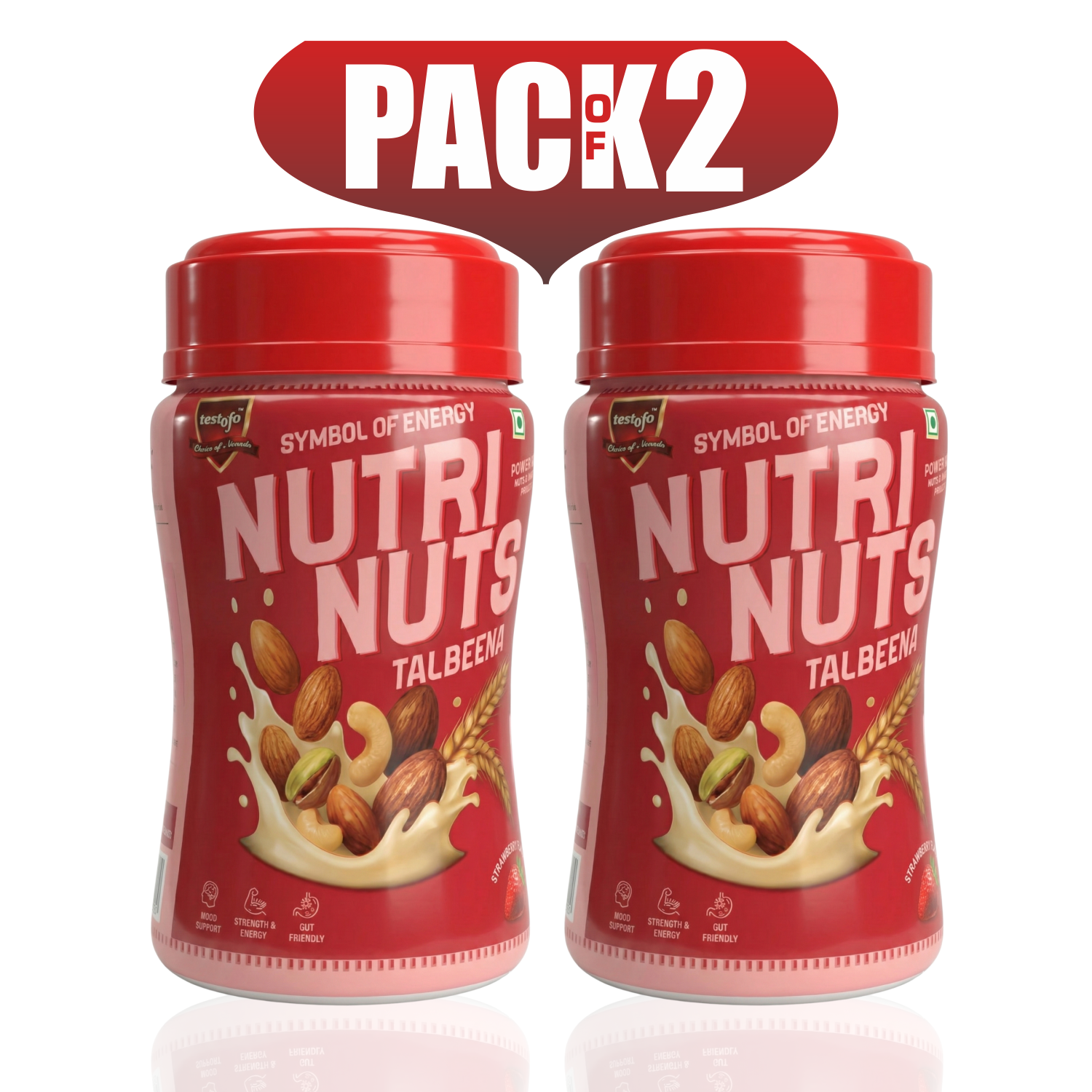 NutriNuts Talbeena – Pack of 2 (Double Strawberry Special)