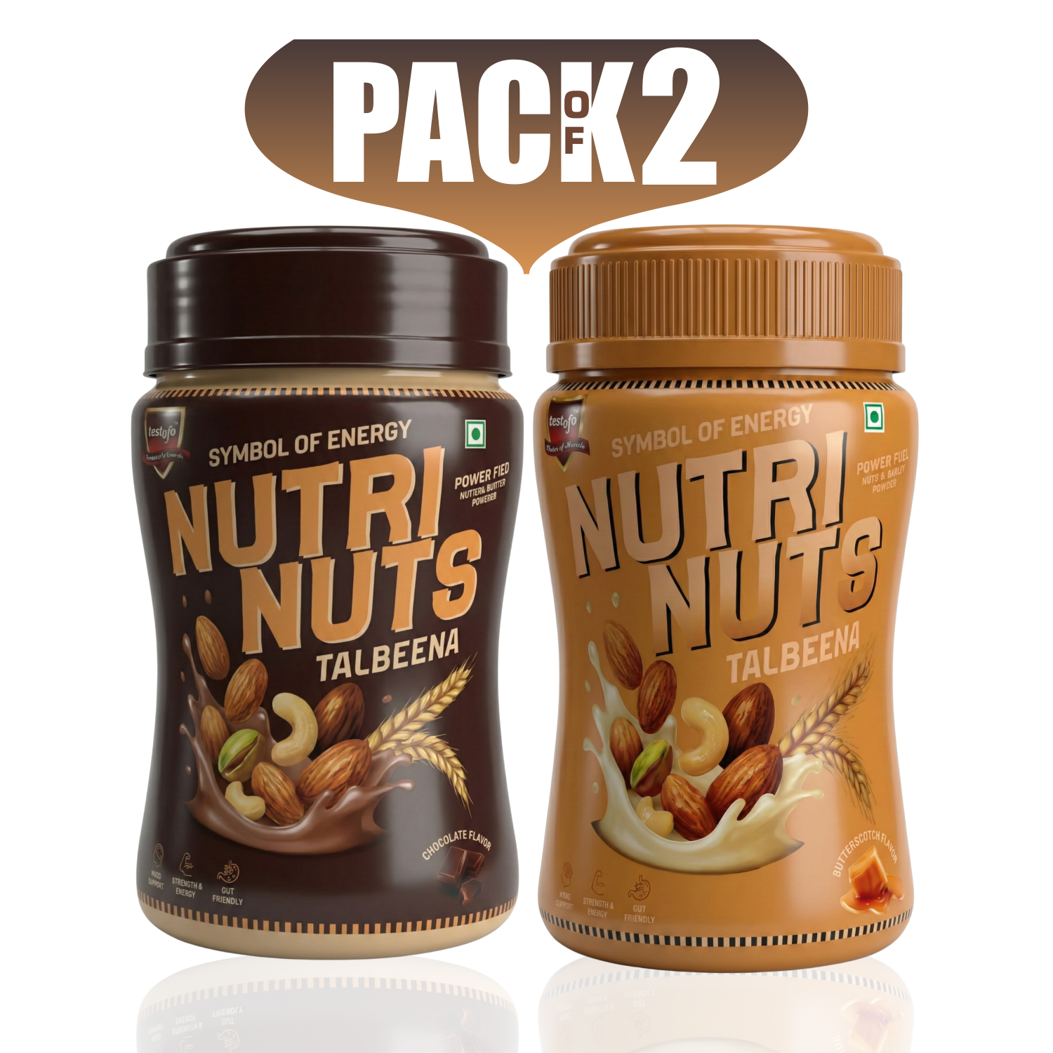 NutriNuts Talbeena – Pack of 2 (Chocolate + Butterscotch)