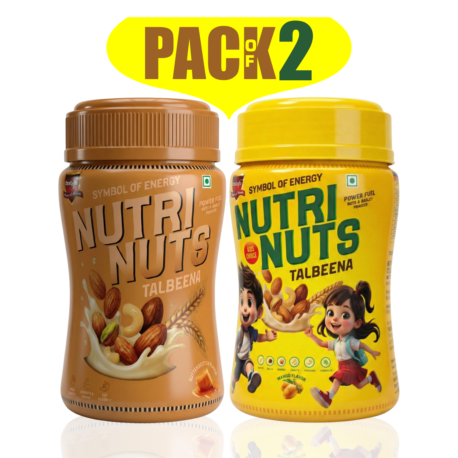 NutriNuts Talbeena – Pack of 2 (Butterscotch + Mango Kids Special)