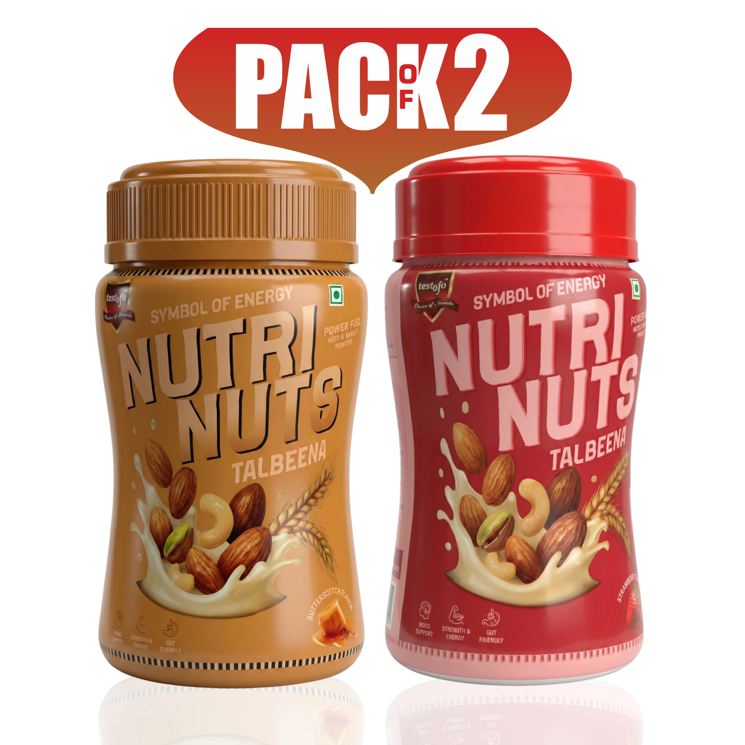 NutriNuts Talbeena – Pack of 2 (Butterscotch + Strawberry Special)