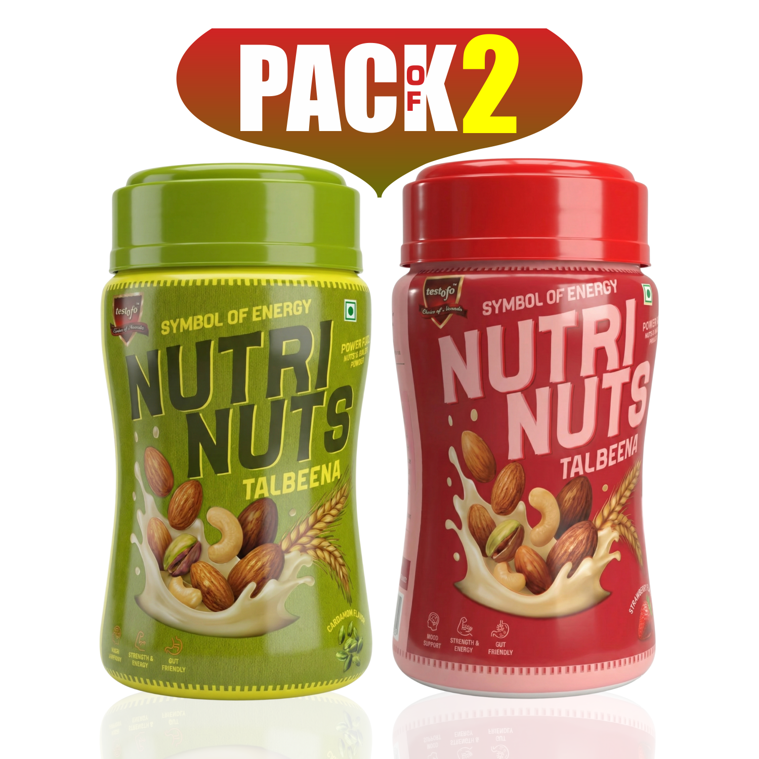 NutriNuts Talbeena – Pack of 2 (Cardamom + Strawberry Special)