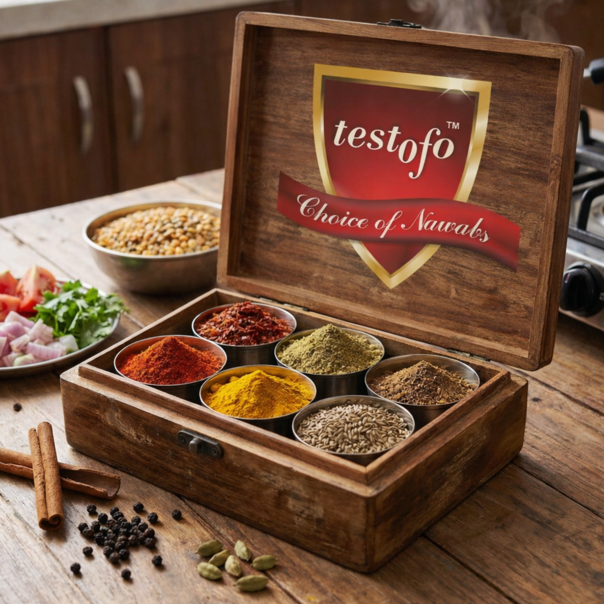 Comparison of fresh quality spices showing vibrant colors and proper packaging vs old adulterated spices