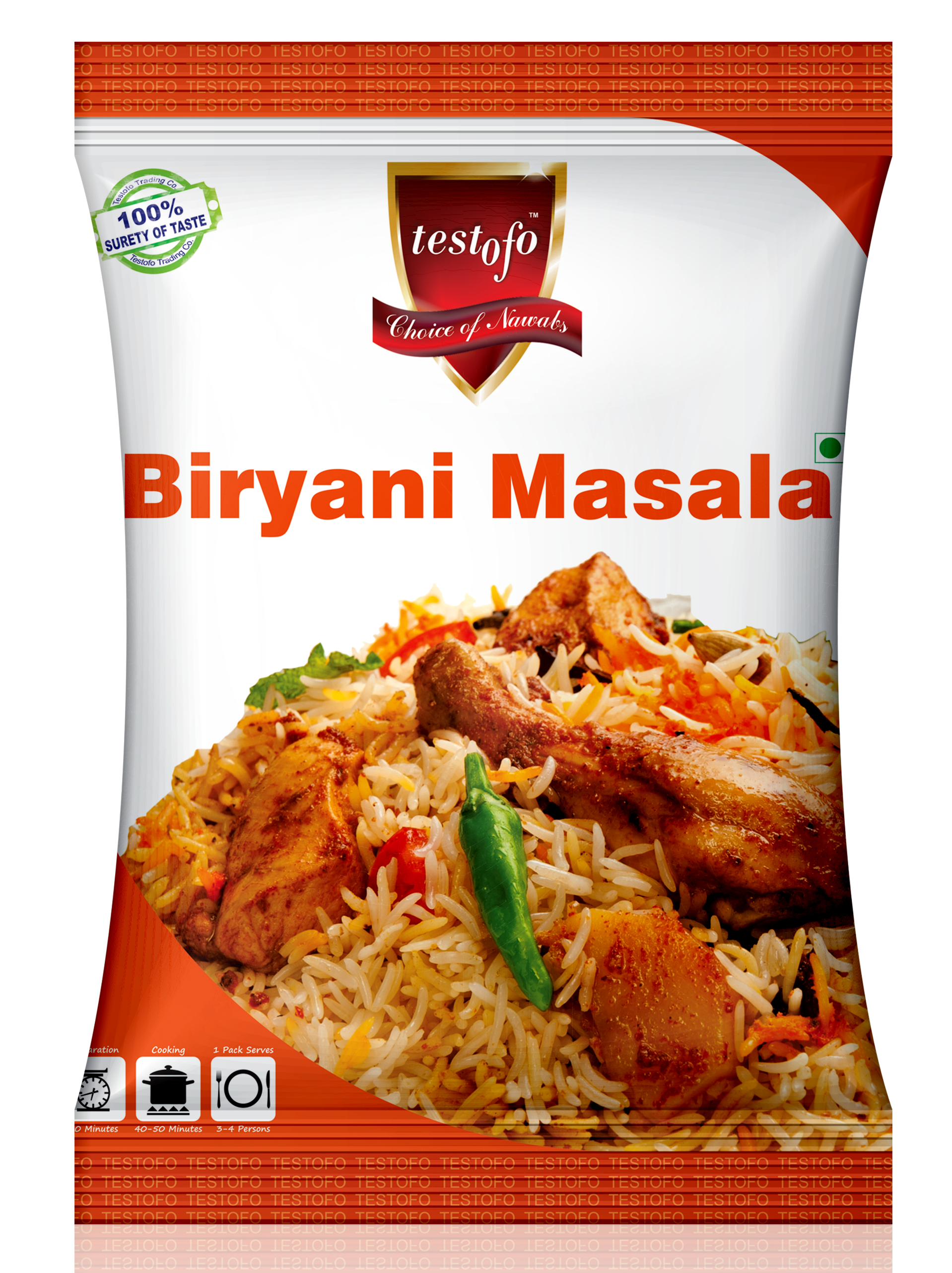 Testofo Biryani Masala, Pouch 8g