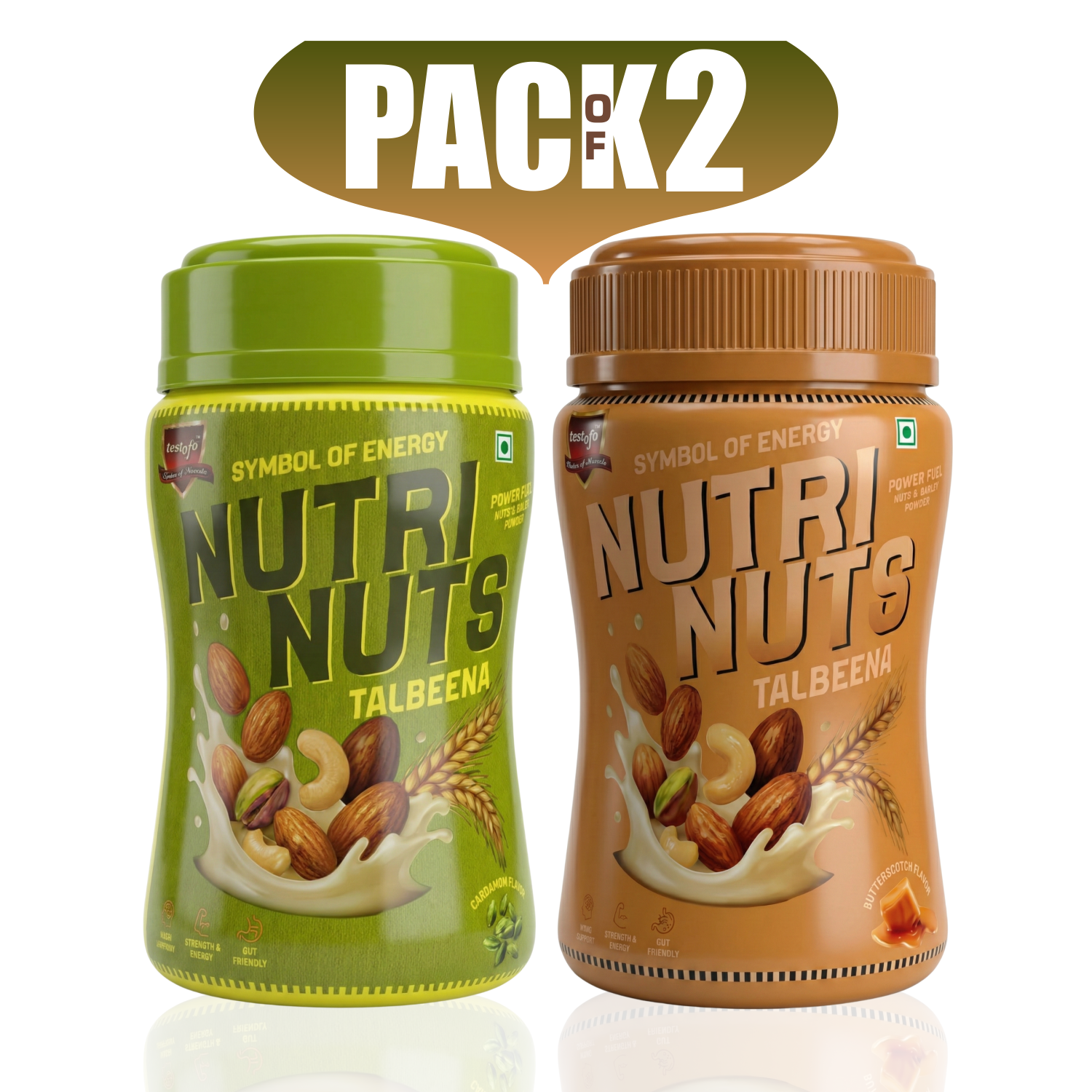 NutriNuts Talbeena – Pack of 2 (Cardamom + Butterscotch)