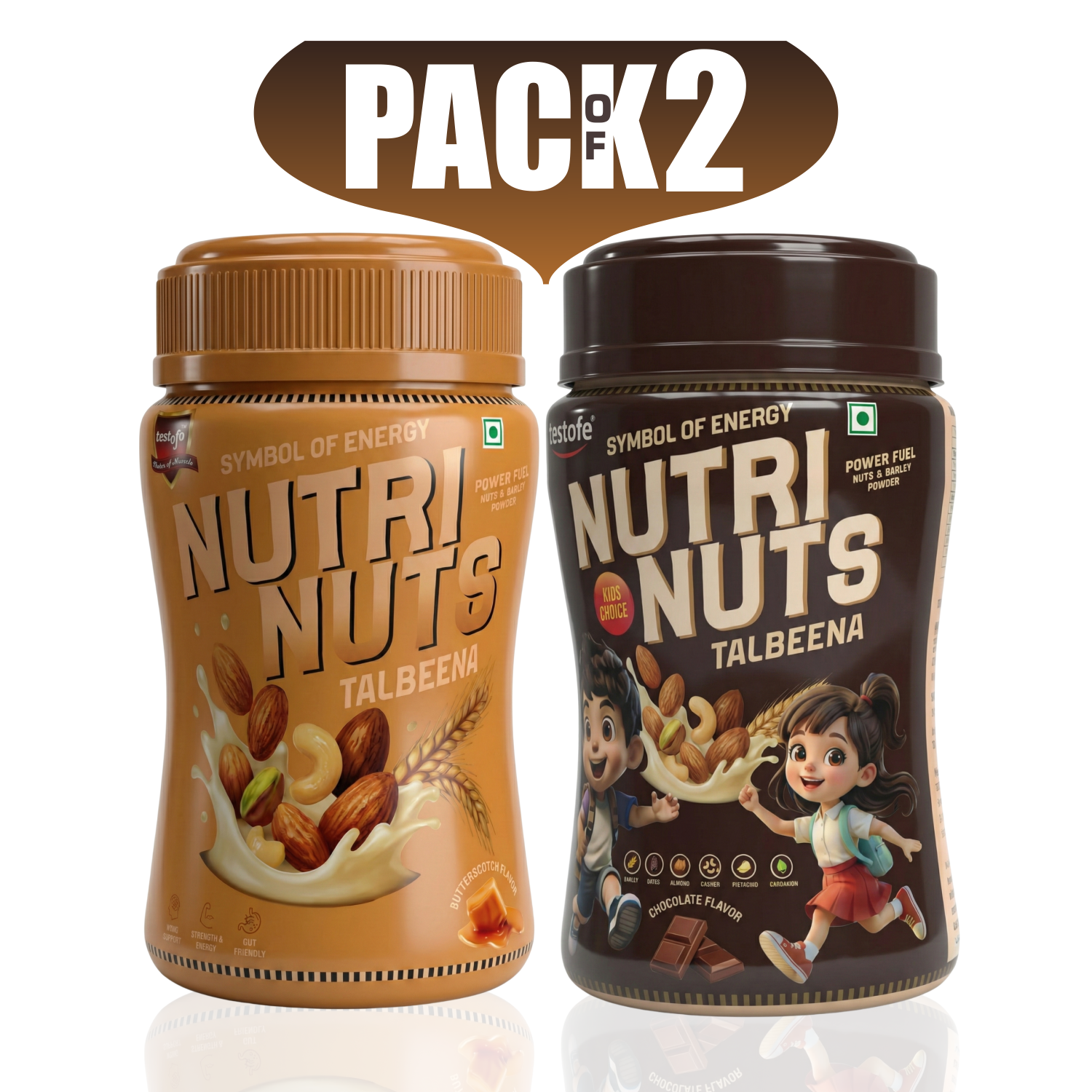 NutriNuts Talbeena – Pack of 2 (Butterscotch + Chocolate Kids Special)