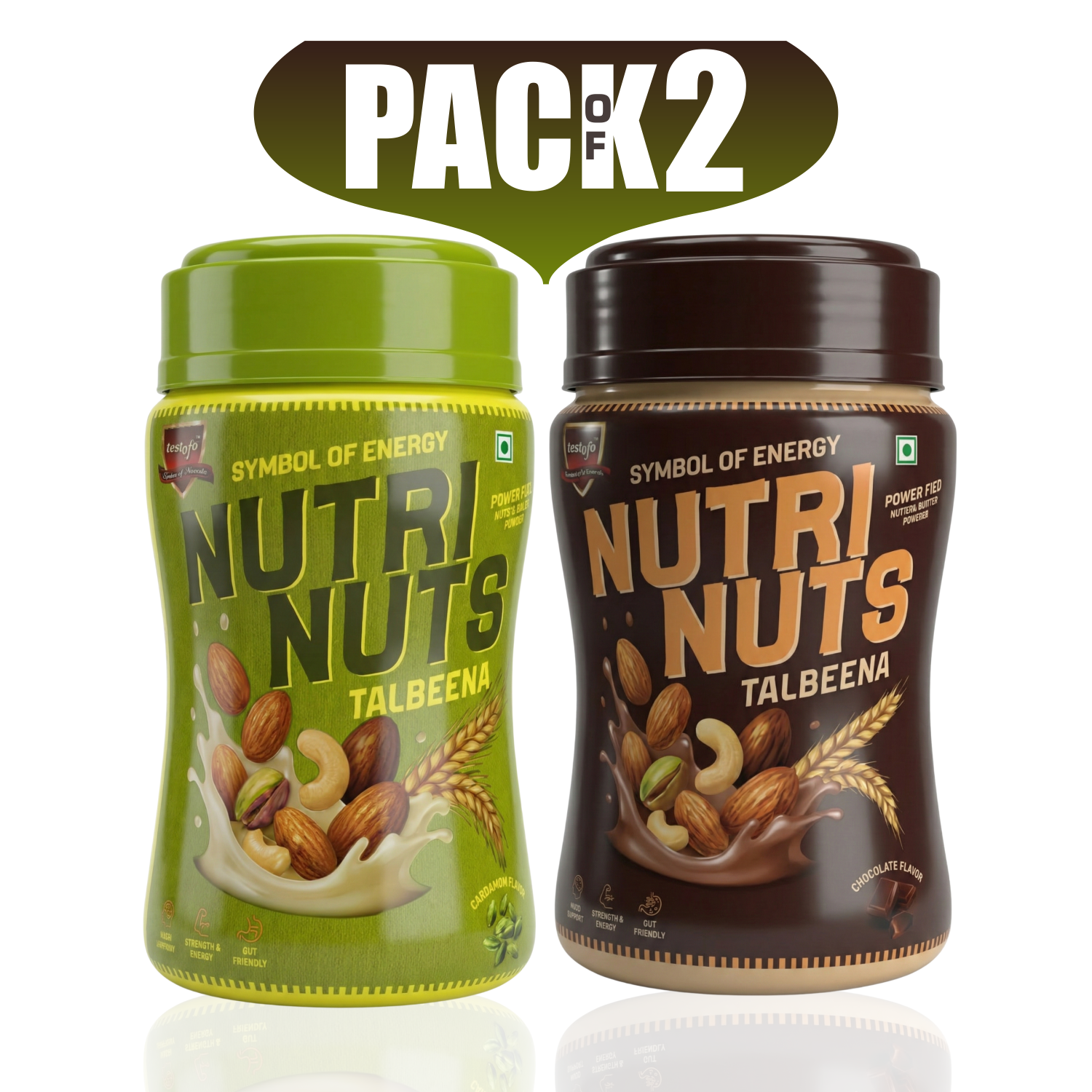 NutriNuts Talbeena – Pack of 2 (Cardamom + Chocolate Classic)