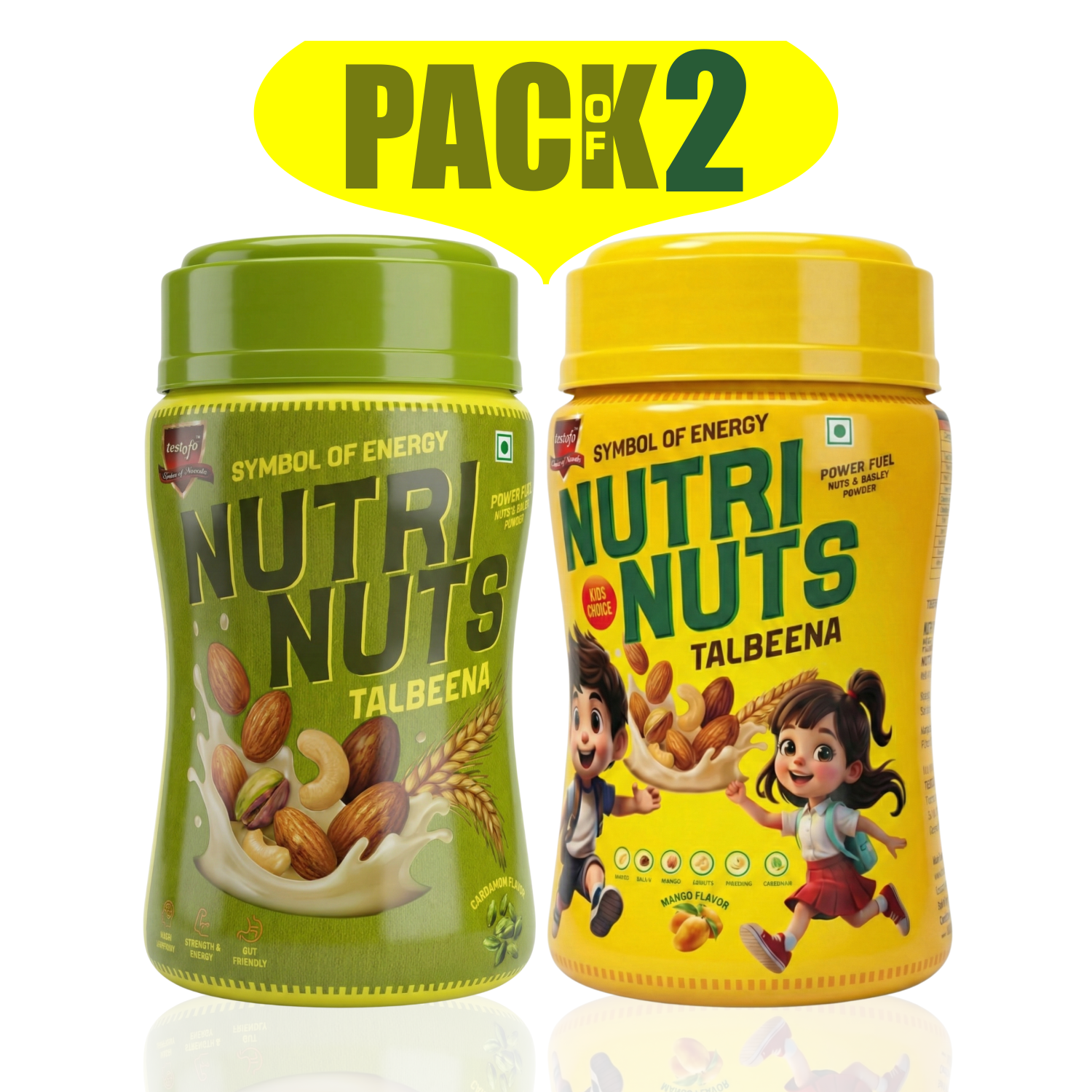 NutriNuts Talbeena – Pack of 2 (Cardamom + Mango Kids Special)