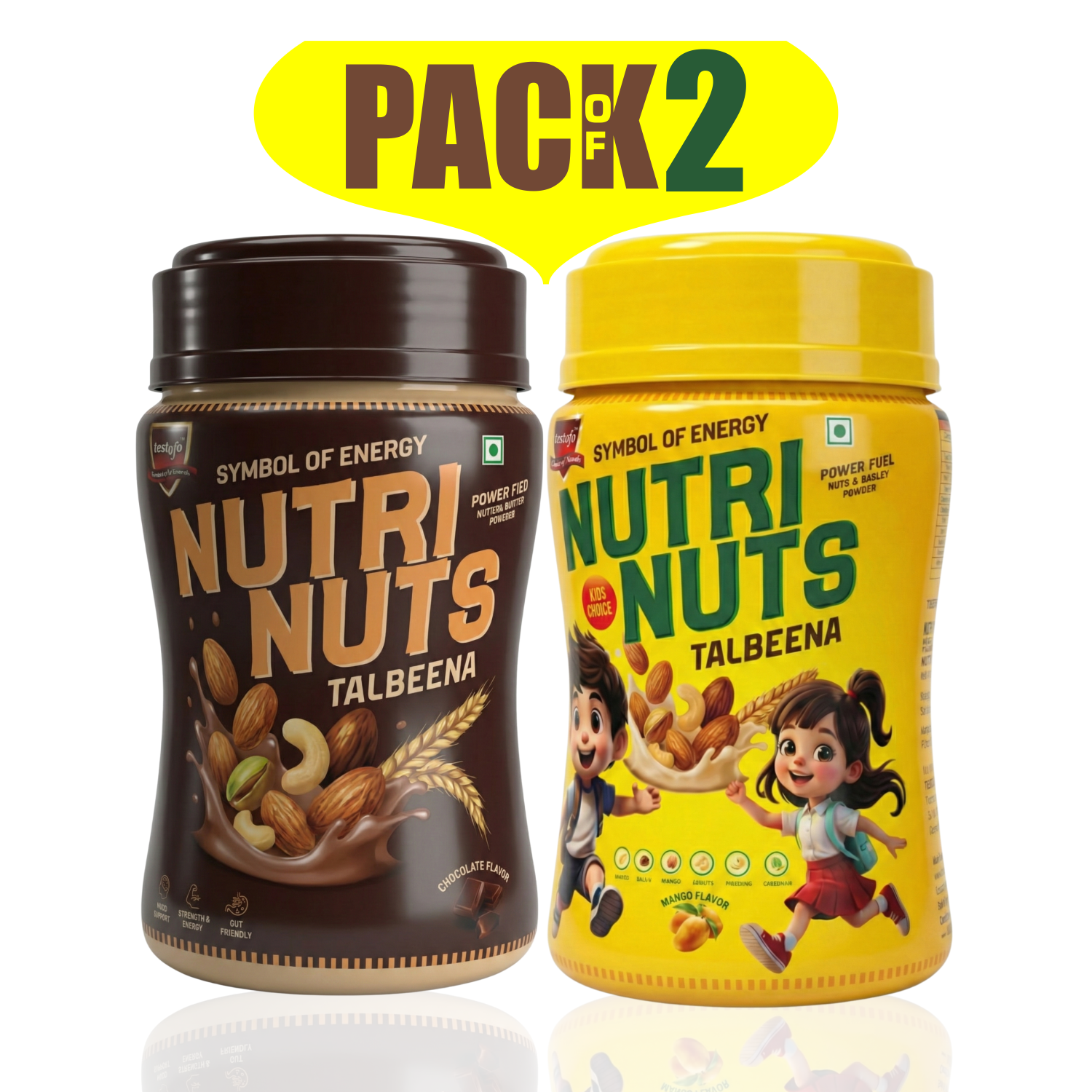 NutriNuts Talbeena – Pack of 2 (Chocolate Classic + Mango Special)