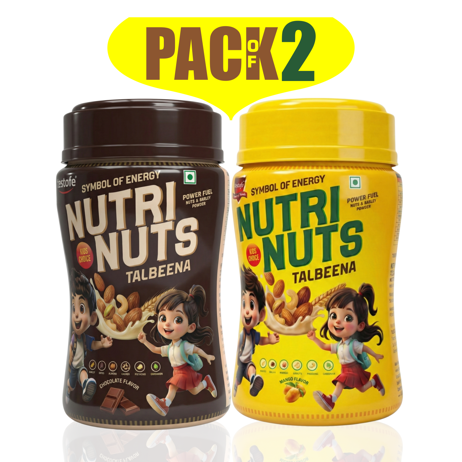 NutriNuts Talbeena – Pack of 2 (Chocolate Kids Special + Mango Kids Special)