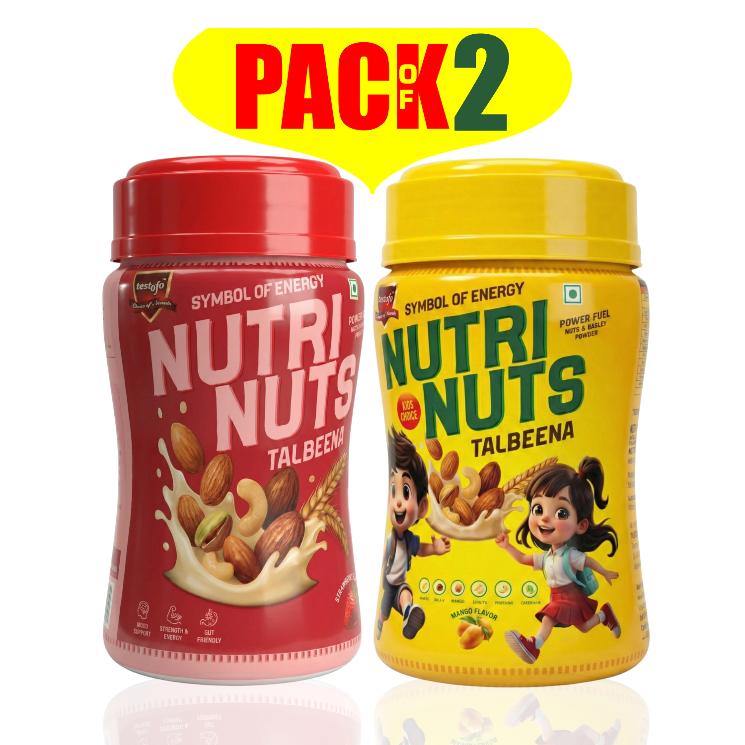NutriNuts Talbeena – Pack of 2 (Strawberry Special + Mango Special)