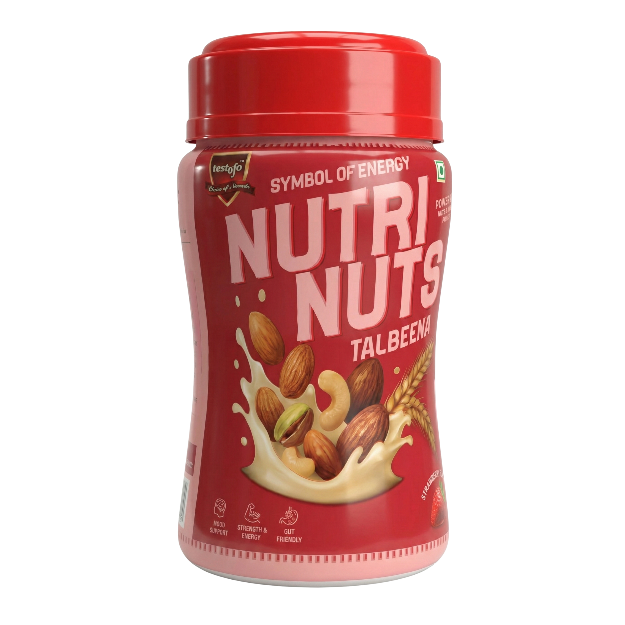 Nutrinuts Talbeena Stawberry, HDPE Jar 250g